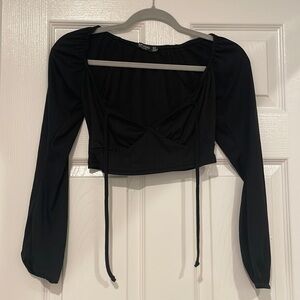 Princess Polly cropped long sleeve top